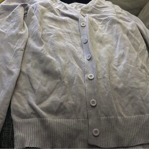 Women's Light lavender purple buttoned up Cardigan Sweater